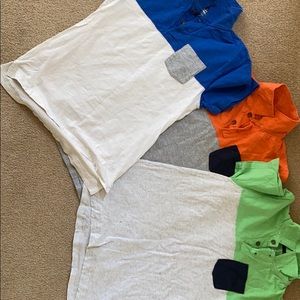 Boys two button pull-over short sleeve shirts